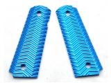 CNC Aluminium 1911 MEU Grip Cover (Blue)